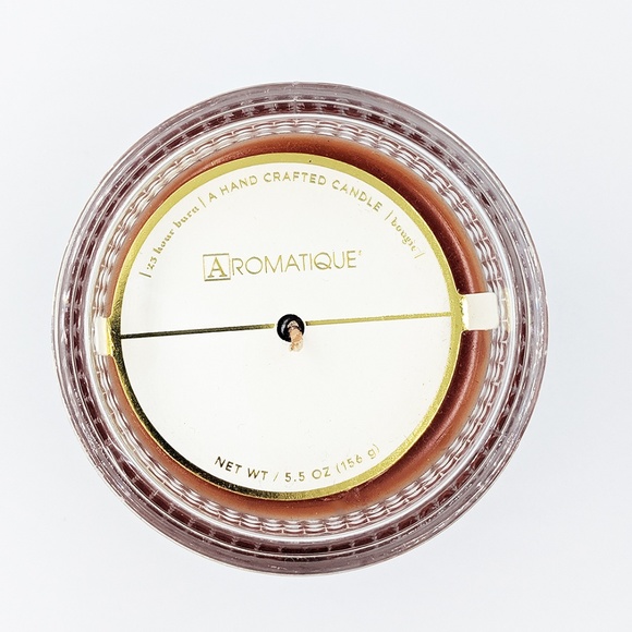 2 Aromatique Pumpkin Spice Textured Glass Candles - Picture 3 of 5